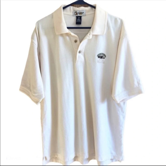 Walt Disney World Men’s Animal Kingdom Combed Cotton Polo Natural Size US Medium - Picture 1 of 8